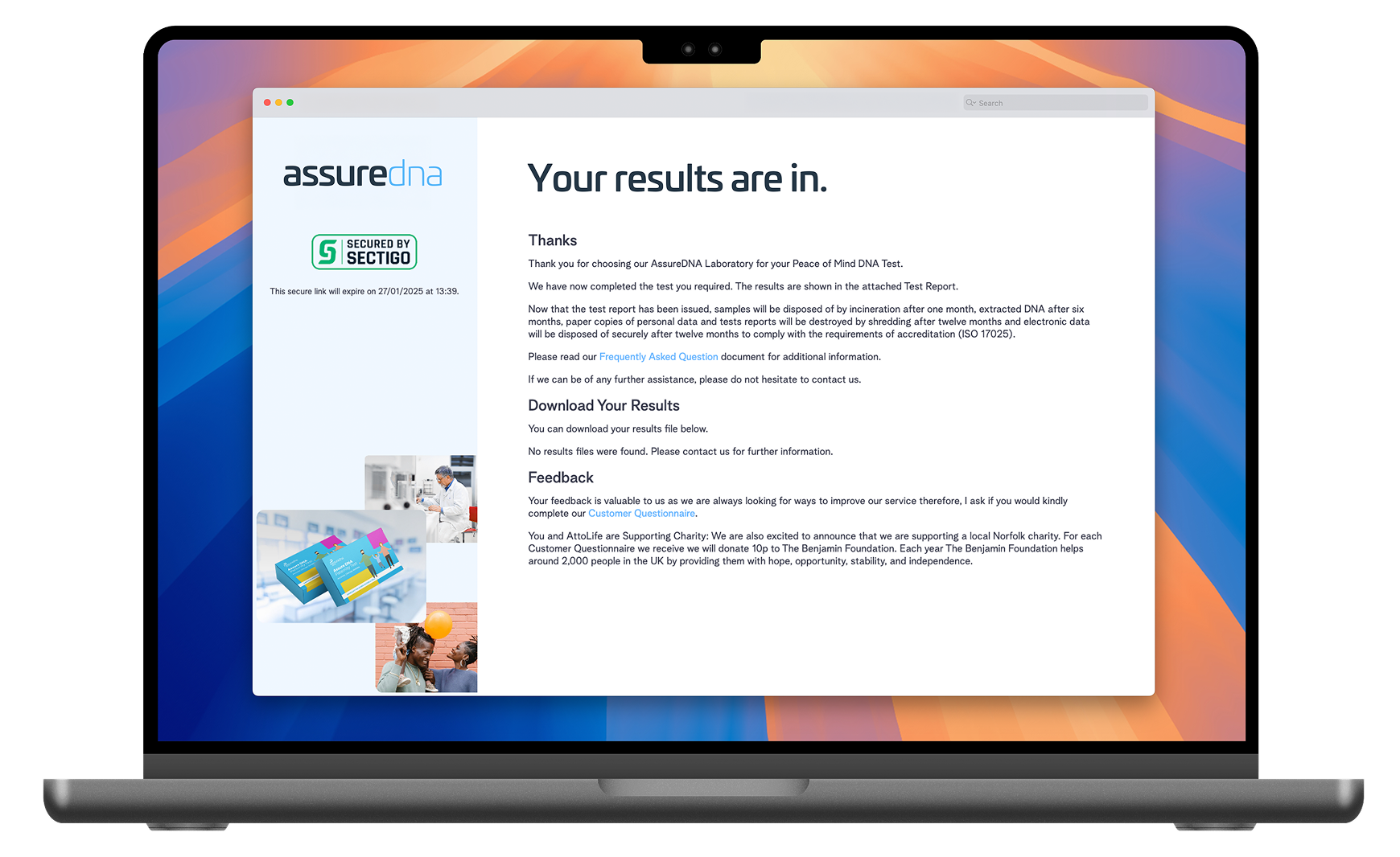 Our testing kits are delivered discreetly